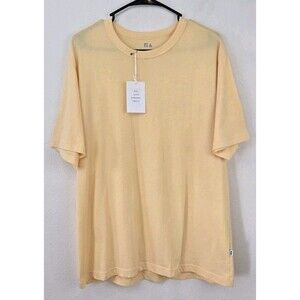 Free Assembly - Everyday Crew T-Shirt - Mens Sz L - Yellow - Soft Cotton Blend